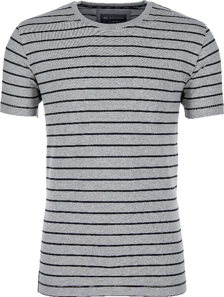 Tricou mărime M/40 unisex bumbac cu dungi gri/negru Kramp Technical KW207820068050