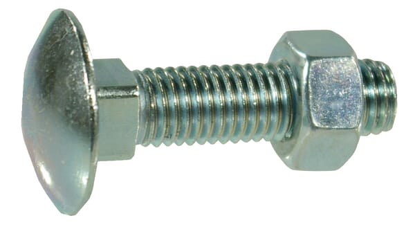 Șurub cap bombat torbant gât pătrat cu piuliță DIN603 M8x1,25x45mm filet 22mm oțel zincat grupa 4.6 Kramp 603845