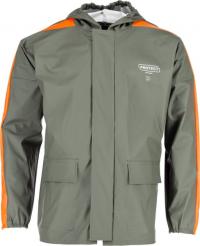 Jachetă ploaie cu glugă unisex verde/portocalie XL EU:56 Kramp Protect KW3184025056