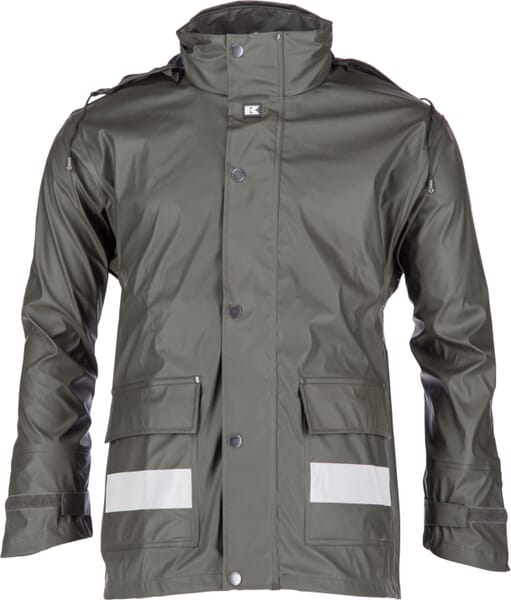 Jachetă ploaie cu glugă unisex verde 3XL EU:62 Kramp Protect KW3182025062