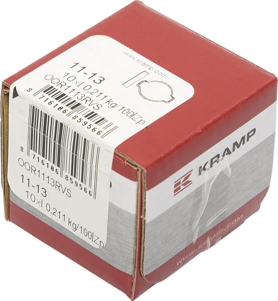 Clemă dublă cu urechi, oțel inoxidabil, 11-13mm OOR1113RVS