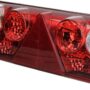 Lampă spate stânga dreptunghiulară 12V roșu/galben/transparent cu șurub Europoint II Aspöck 256011527
