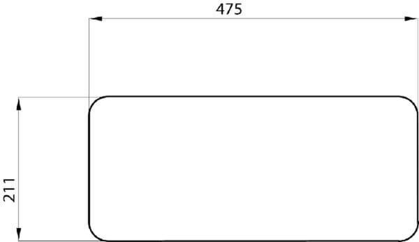 Geam spate inferior D7095