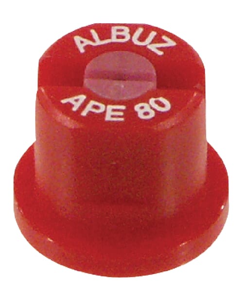 Duză ventilator plat APE 80° 04 roșie din material ceramic Albuz APE80RED