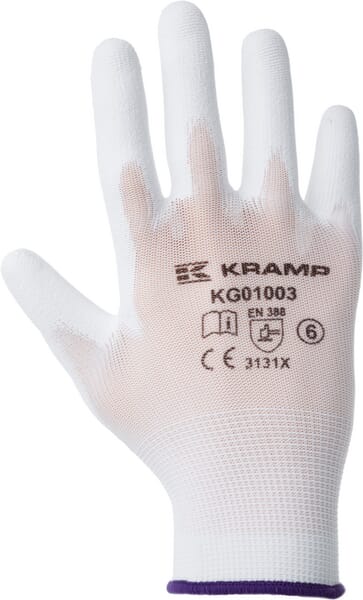 Mănuși Kramp 1.001 albe 6/XS KG0100306