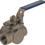 Robinet cu bilă 3 căi L 1" oțel inoxidabil BV3L1FSS