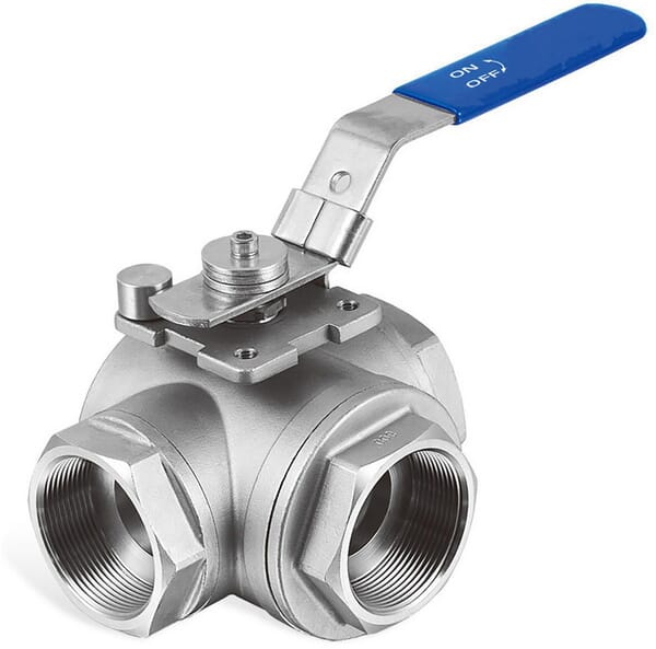 Robinet cu bilă 3 căi T 3/8″ oțel inoxidabil BV3T38FSS