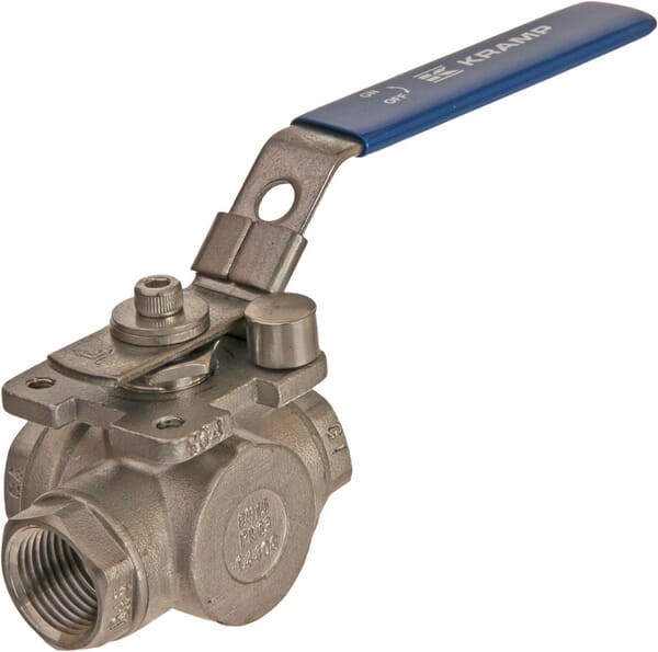 Robinet cu bilă 3 căi L 1/2″ oțel inoxidabil BV3L12FSS