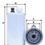 Filtru separator apa-combustibil Uniflux Filters XP236 echivalent Mann Hummel WK9040,  HIFI Filter SN 40644